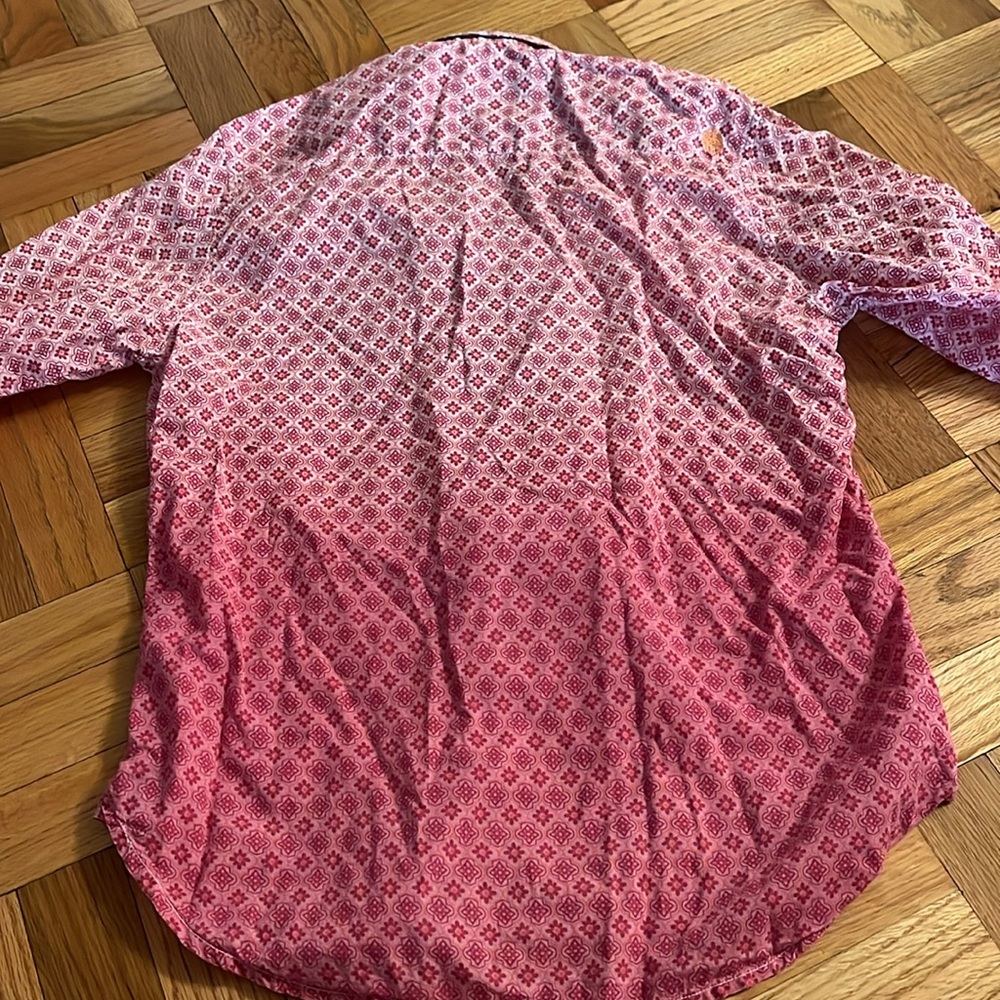 Ganesh Mosaic Graphic Button Down Blouse Size Large - Picture 5 of 6